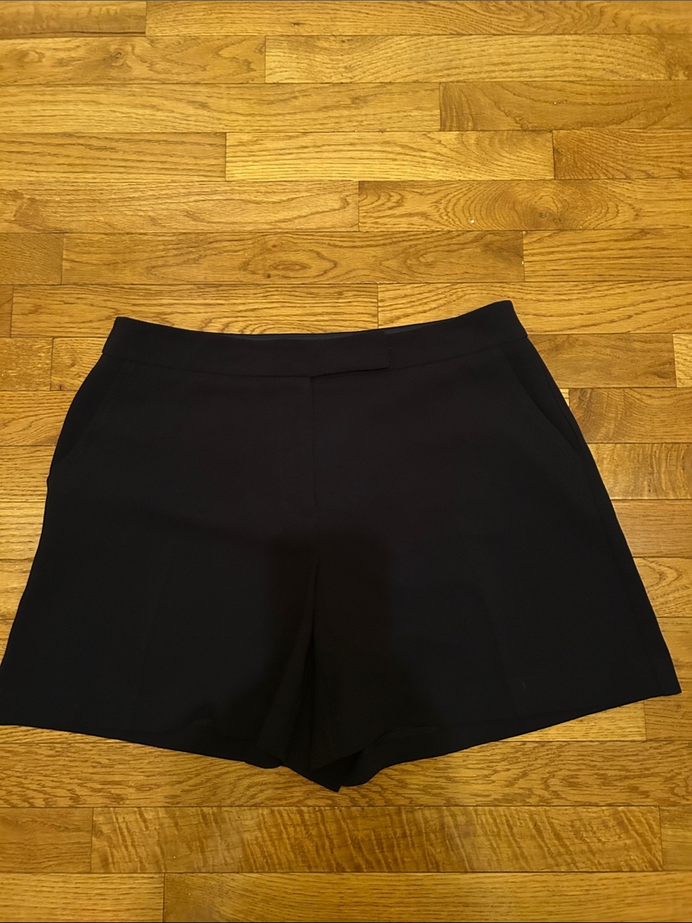 Trina Turk Navy blue High-Rise Tailored Shorts